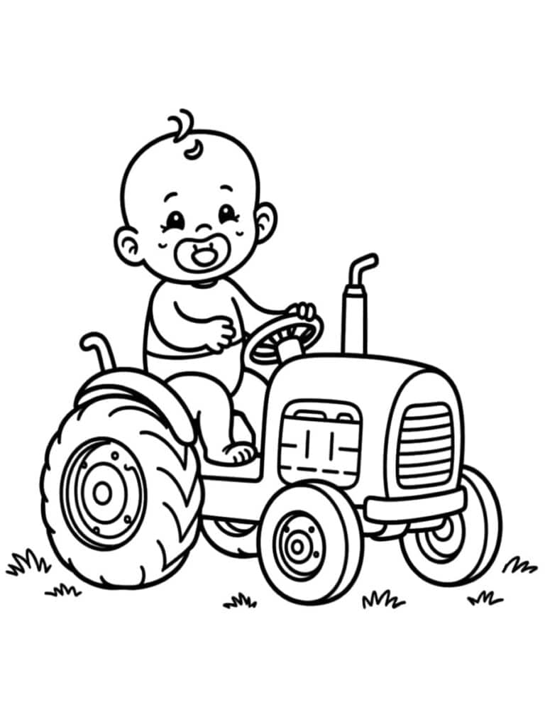 coloriage tracteur