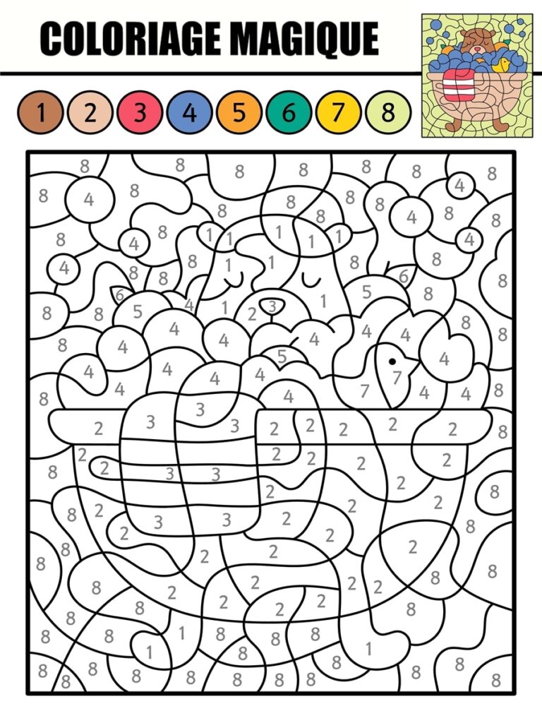 Coloriage magique baignoire