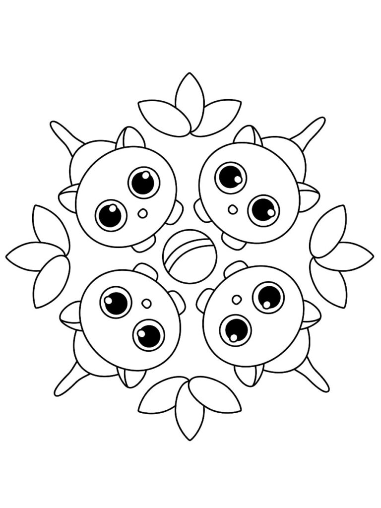 Coloriage mandala rigolo