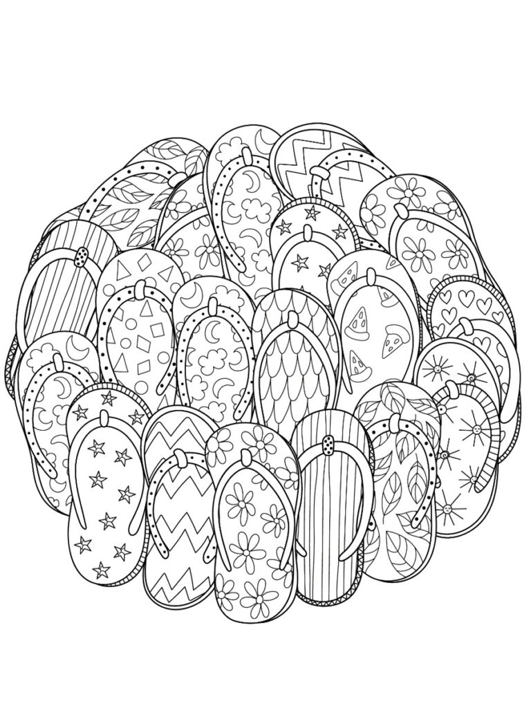 Coloriage mandala vacances