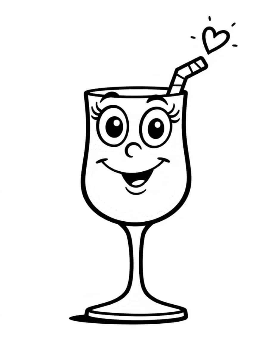 Verre d&rsquo;eau kawaii