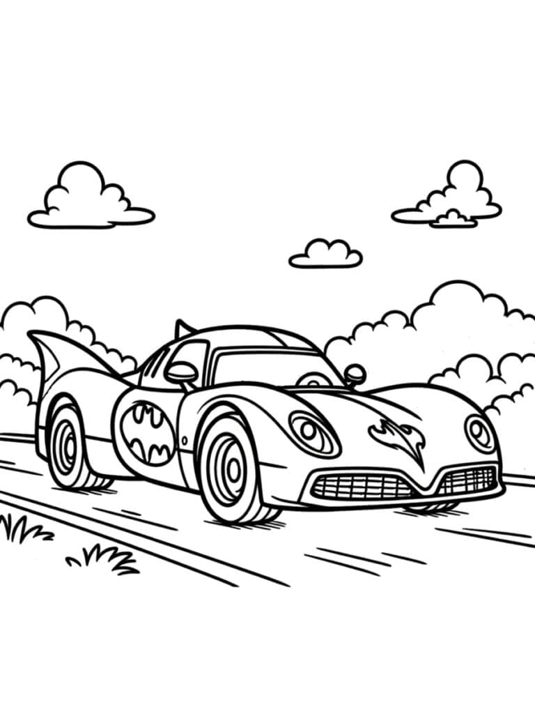Coloriage Batman batmobile