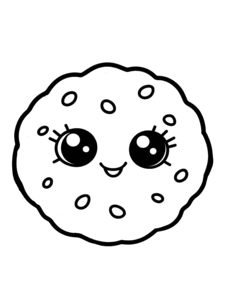 Coloriage cookie kawaii