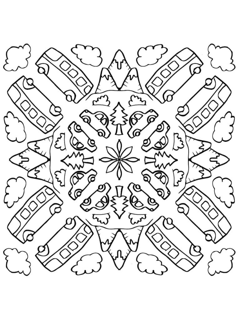 Coloriage mandala garçon