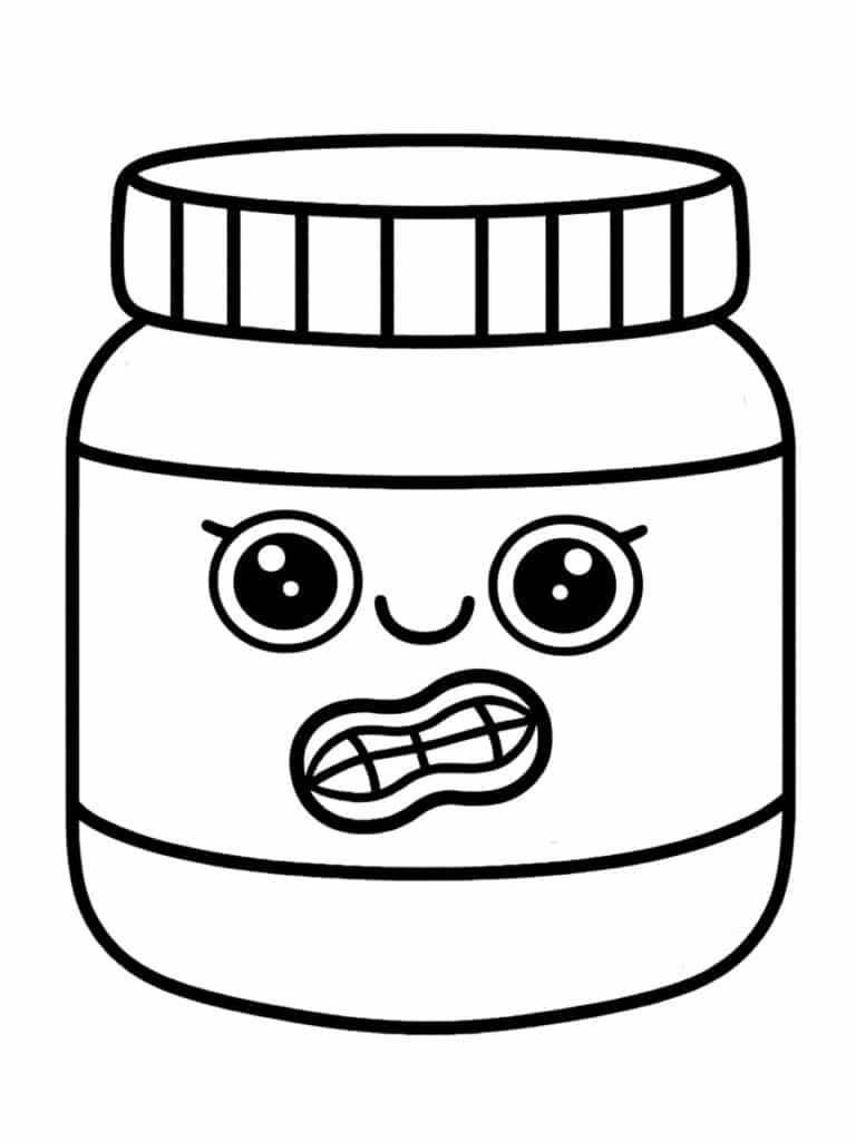 Coloriage pâte à tartiner kawaii