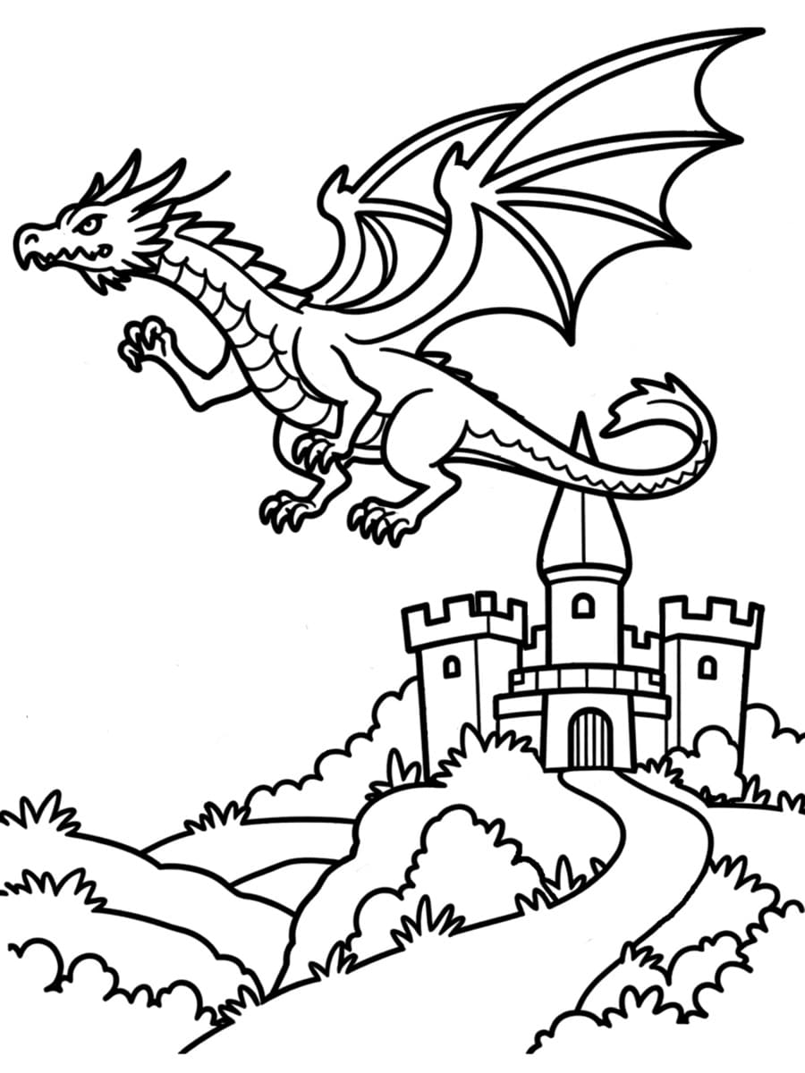 Dragon et château