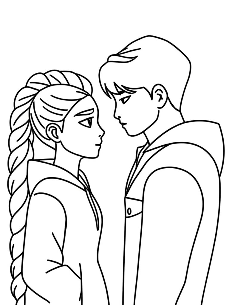 Coloriage Jinu et Rumi