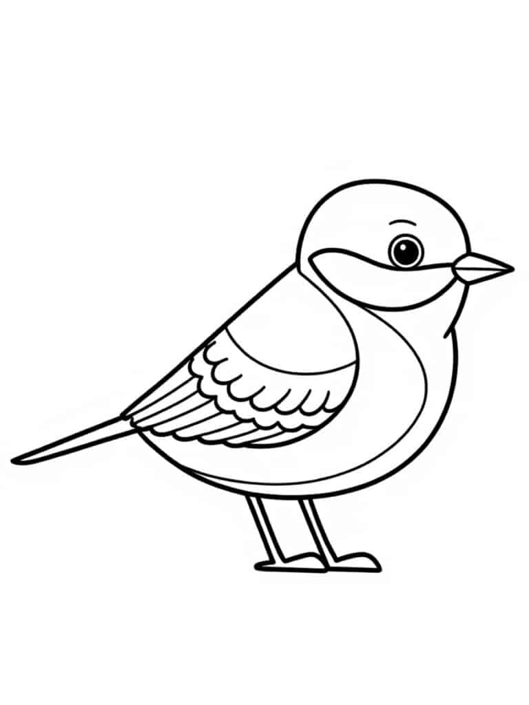 Coloriage mésange