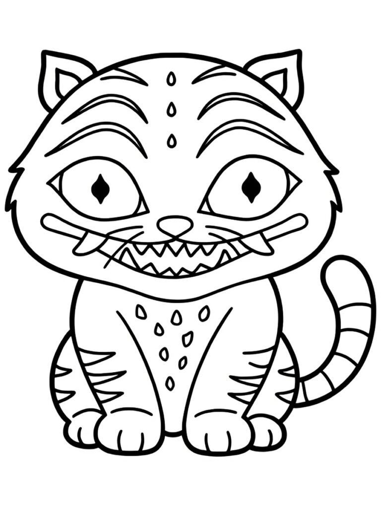 Coloriage KPop Demon Hunters tigre