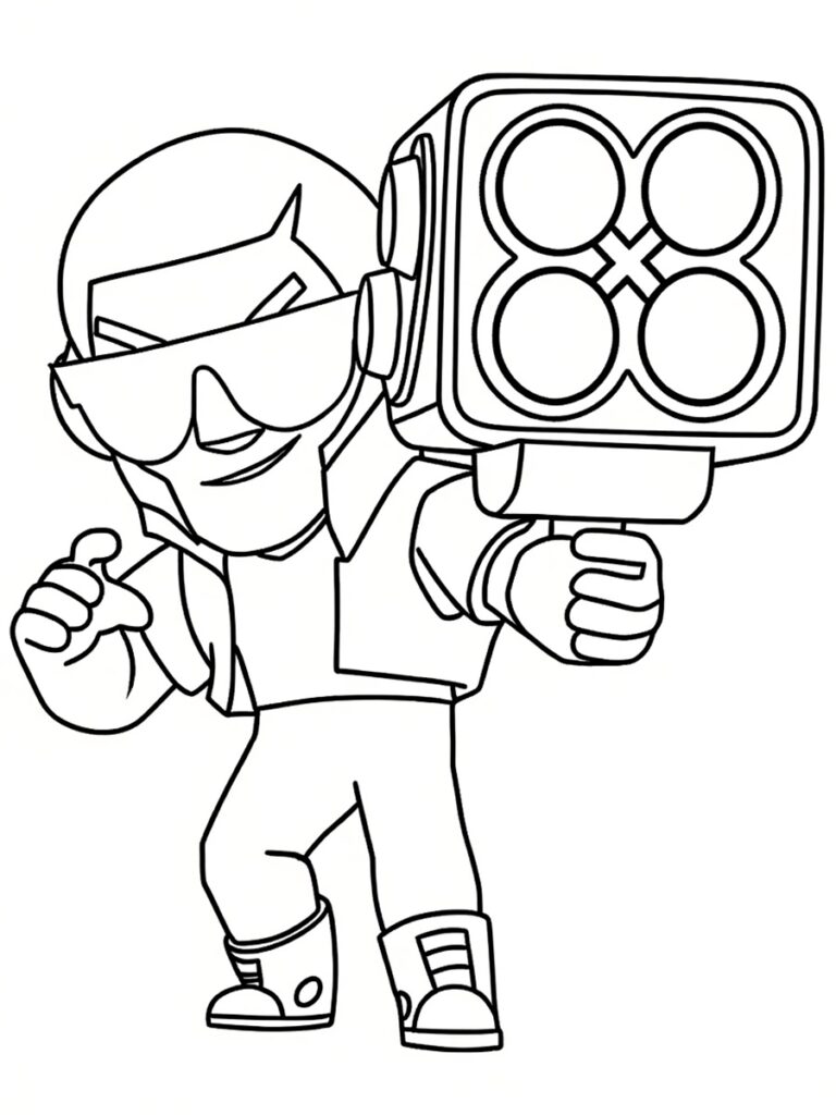 Coloriage Brawl Stars Brock