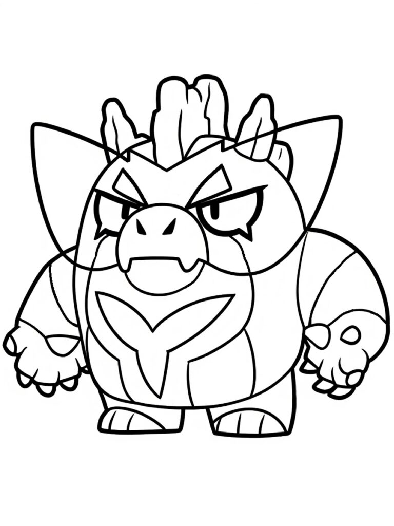 Coloriage Brawl Stars Buzz Godzilla