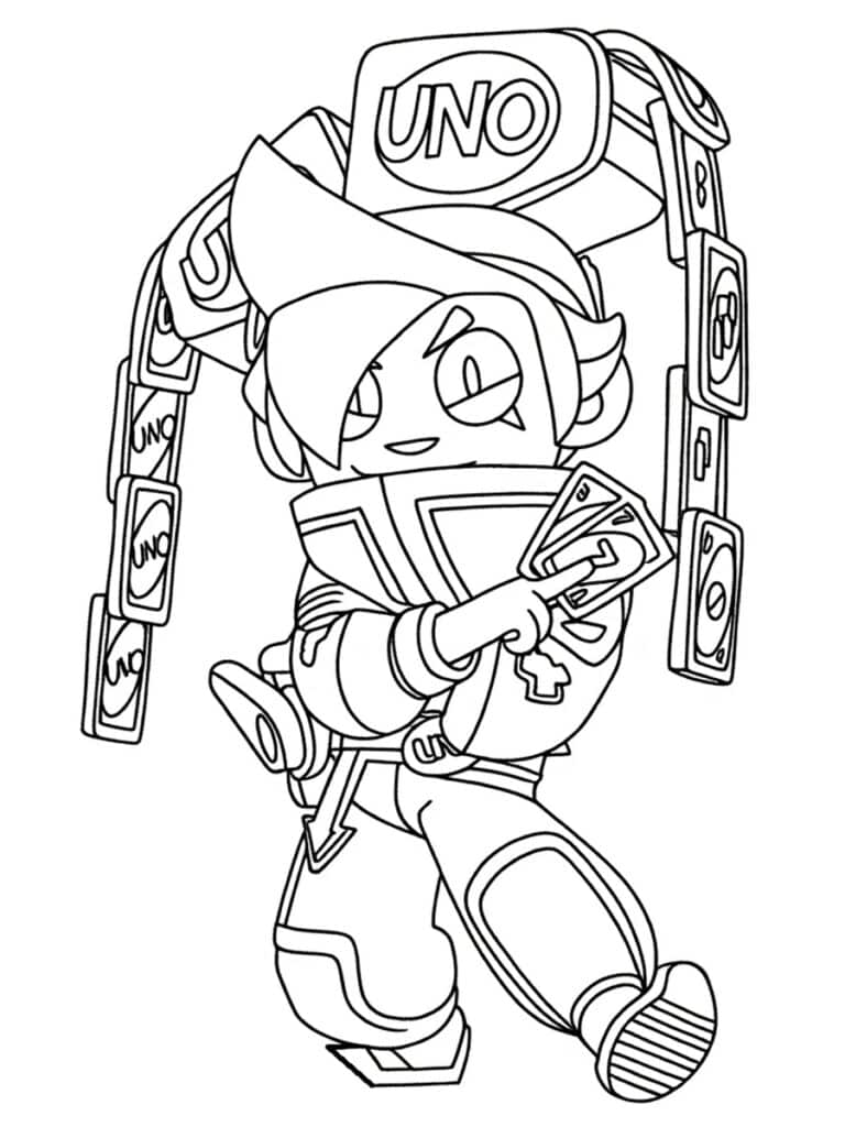 Coloriage Brawl Stars Chester Uno