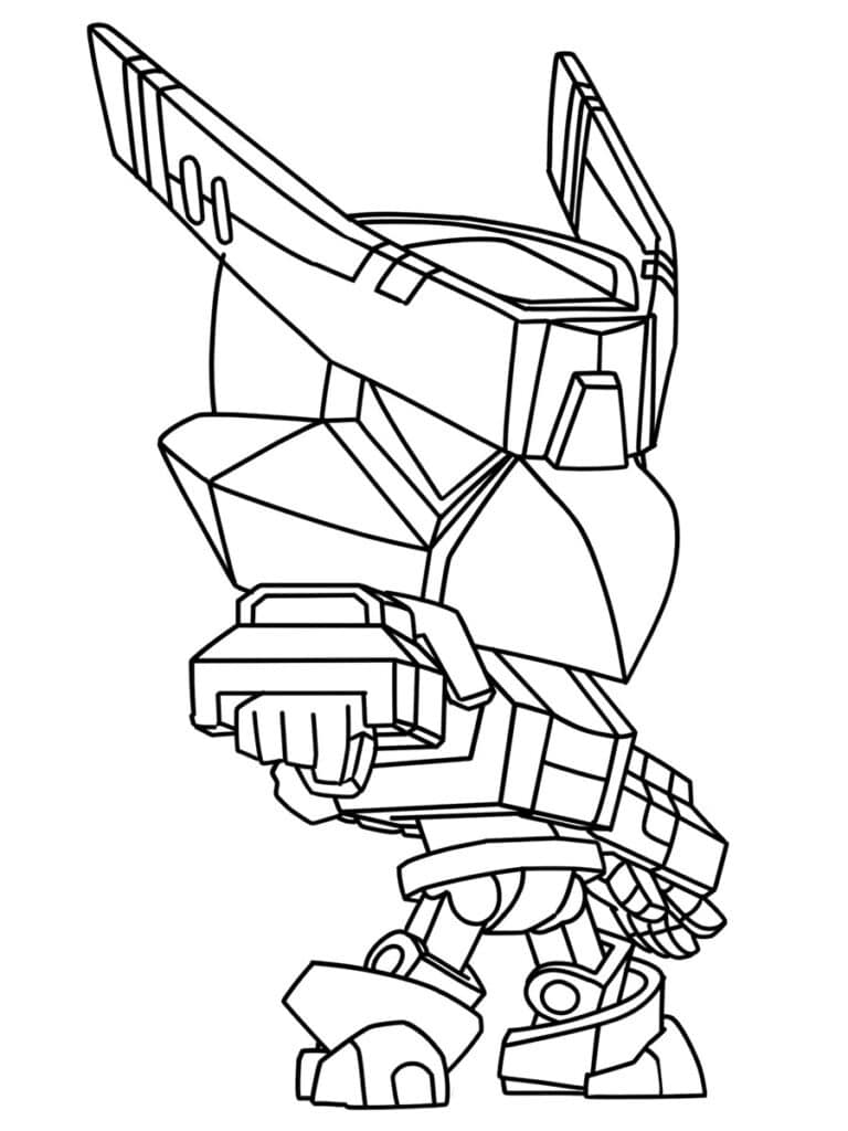 Coloriage Brawl Stars Corbac Mecha