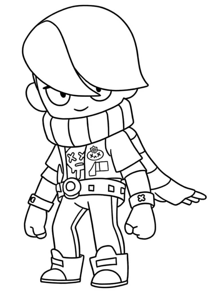 Coloriage Brawl Stars Edgar