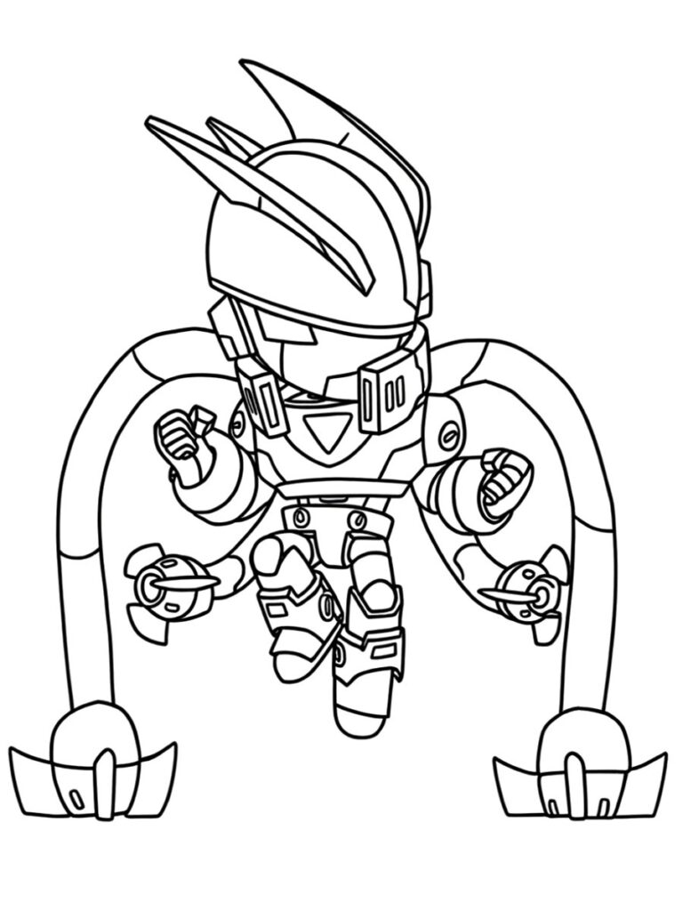 Coloriage Brawl Stars Edgar Mecha