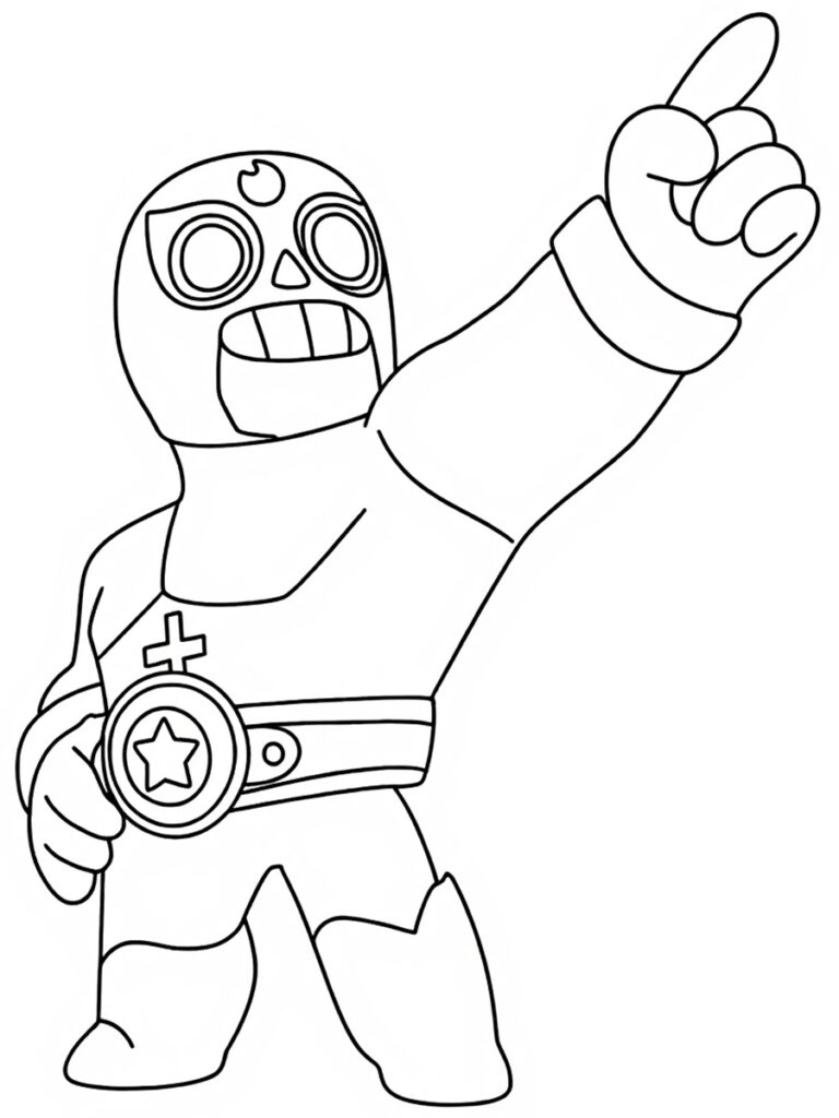 Coloriage Brawl Stars El Primo