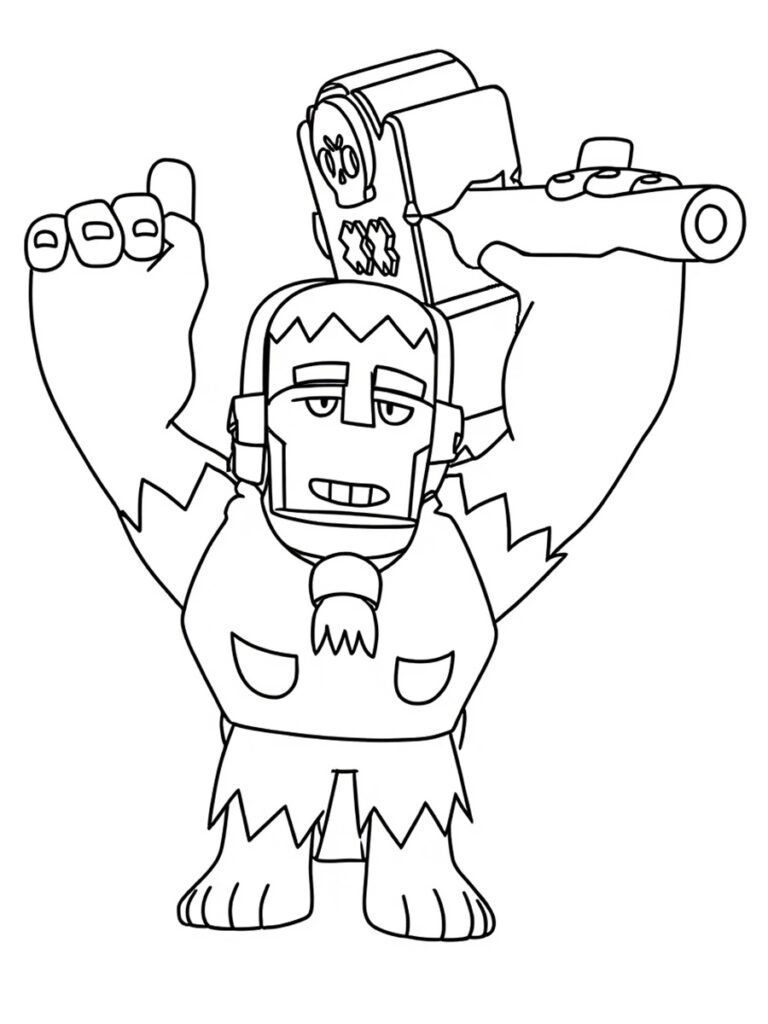 Coloriage Brawl Stars Frank