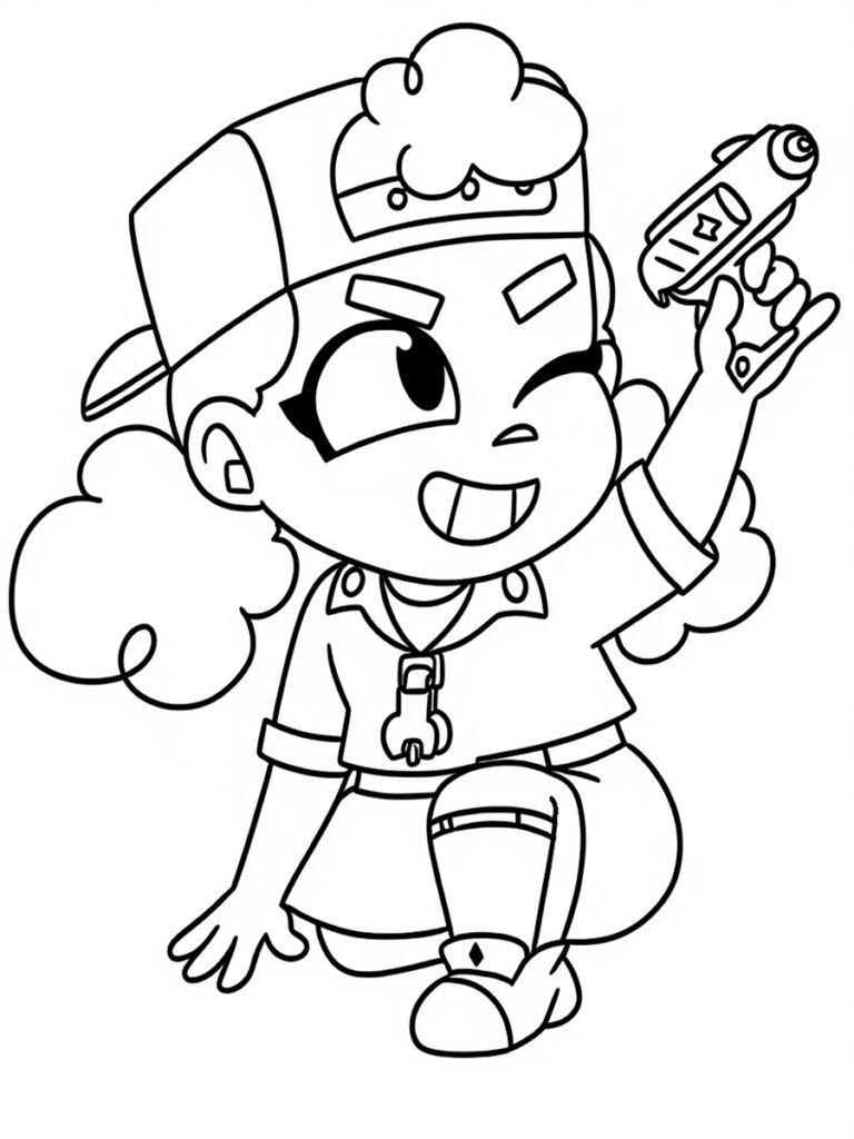 Coloriage Brawl Stars Meg