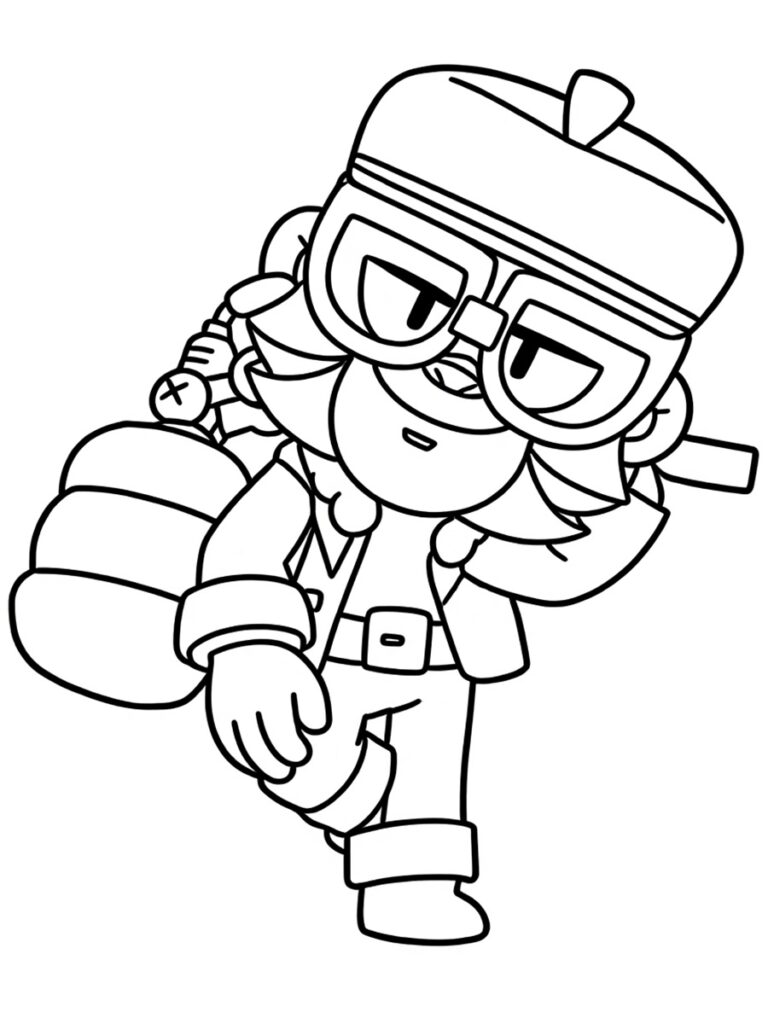 Coloriage Brawl Stars Mico