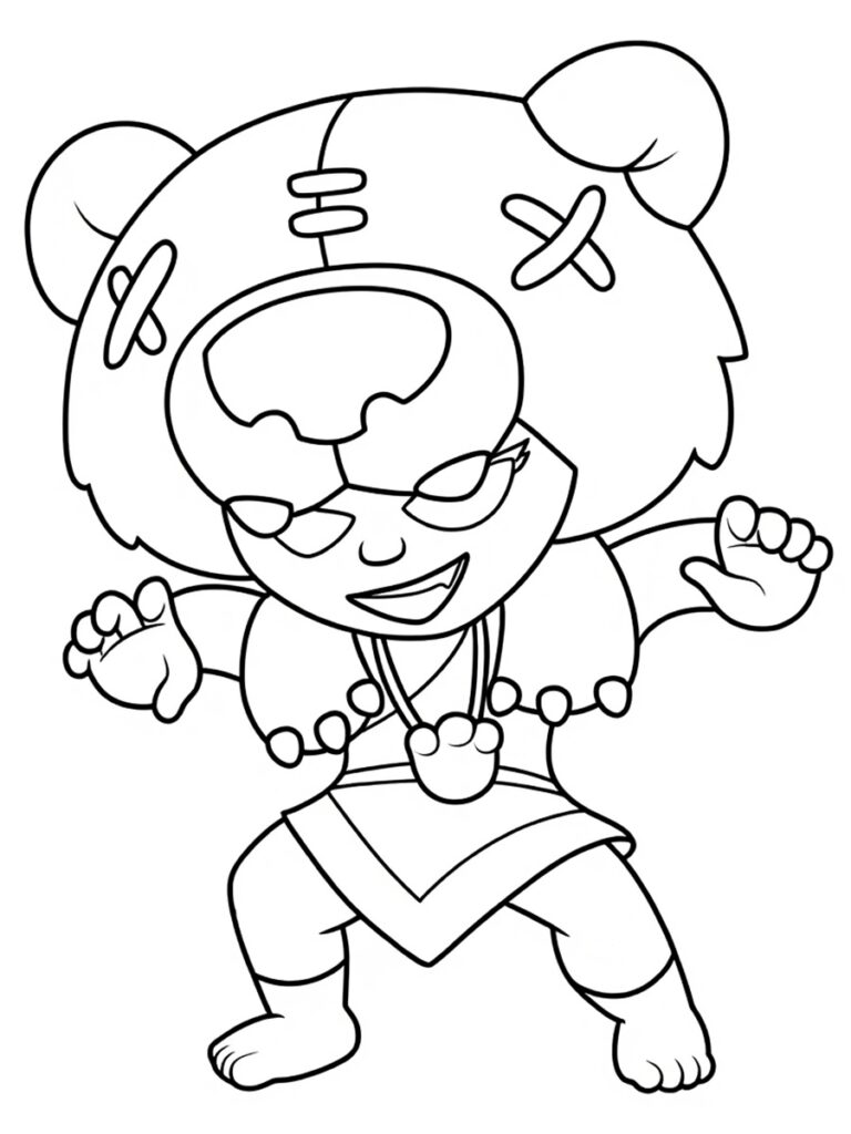Coloriage Brawl Stars Nita