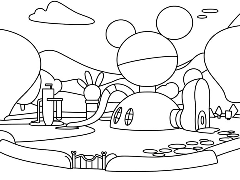 Maison de Mickey Coloriage maison de Mickey