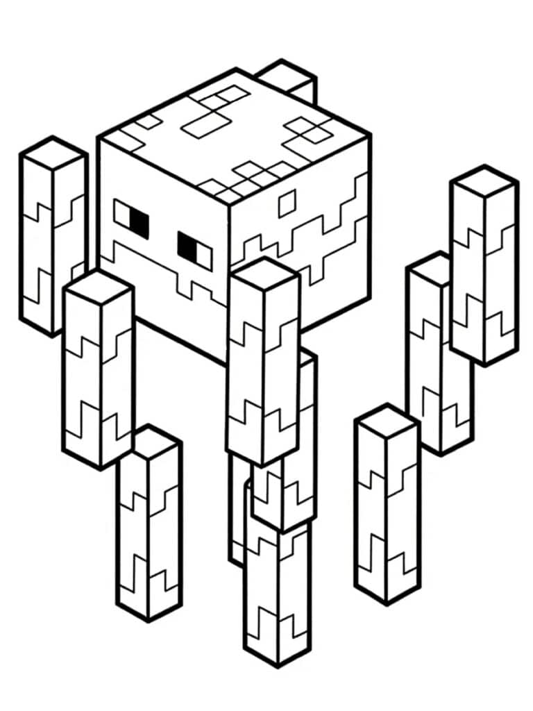 Coloriage Minecraft Blaze