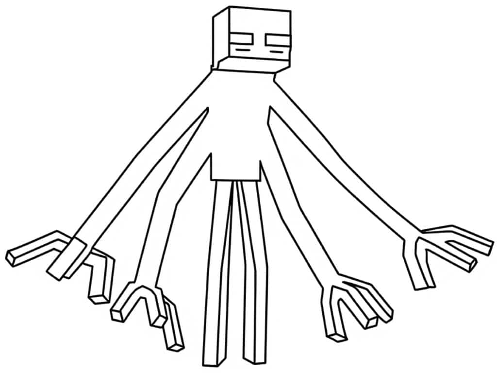 Coloriage Minecraft Enderman mutant