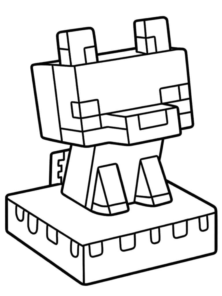 Coloriage Minecraft renard