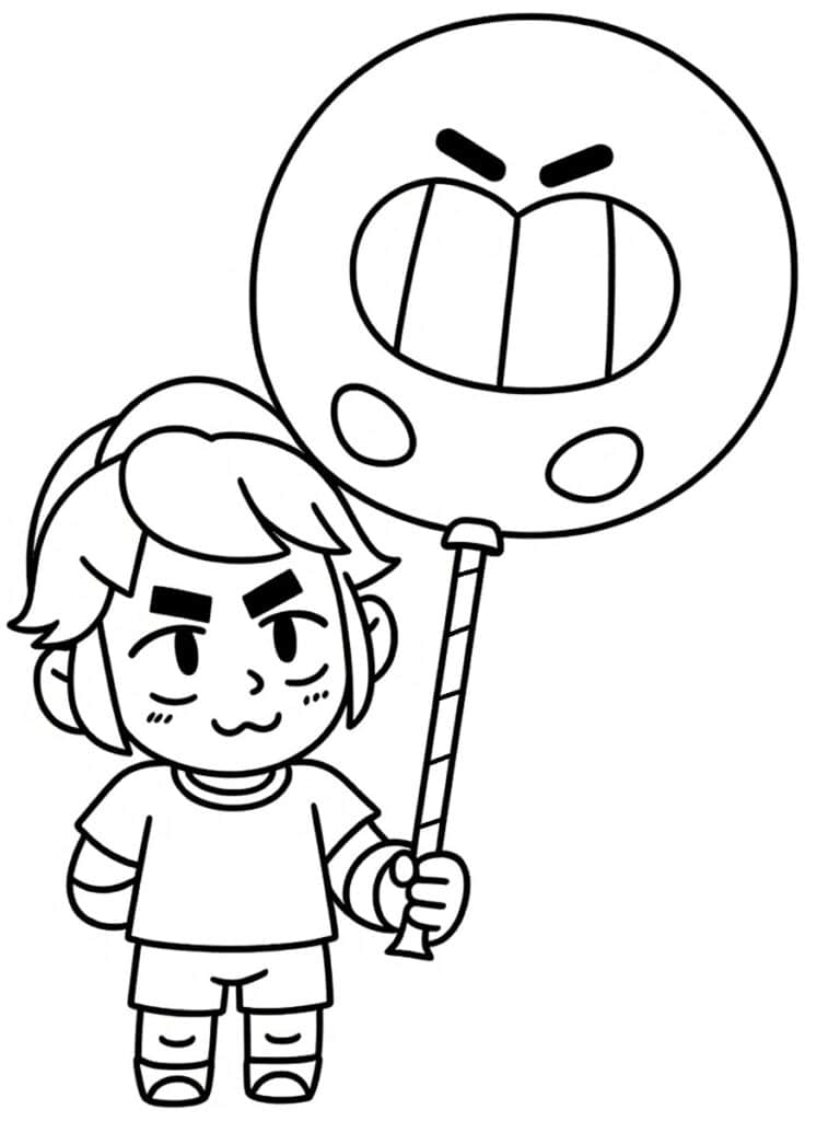 Coloriage Brawl Stars Gus