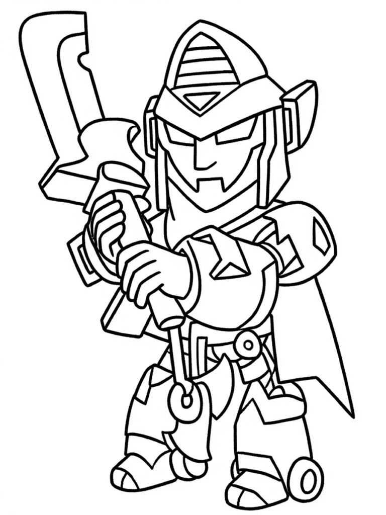 Coloriage Brawl Stars Mortis Mecha