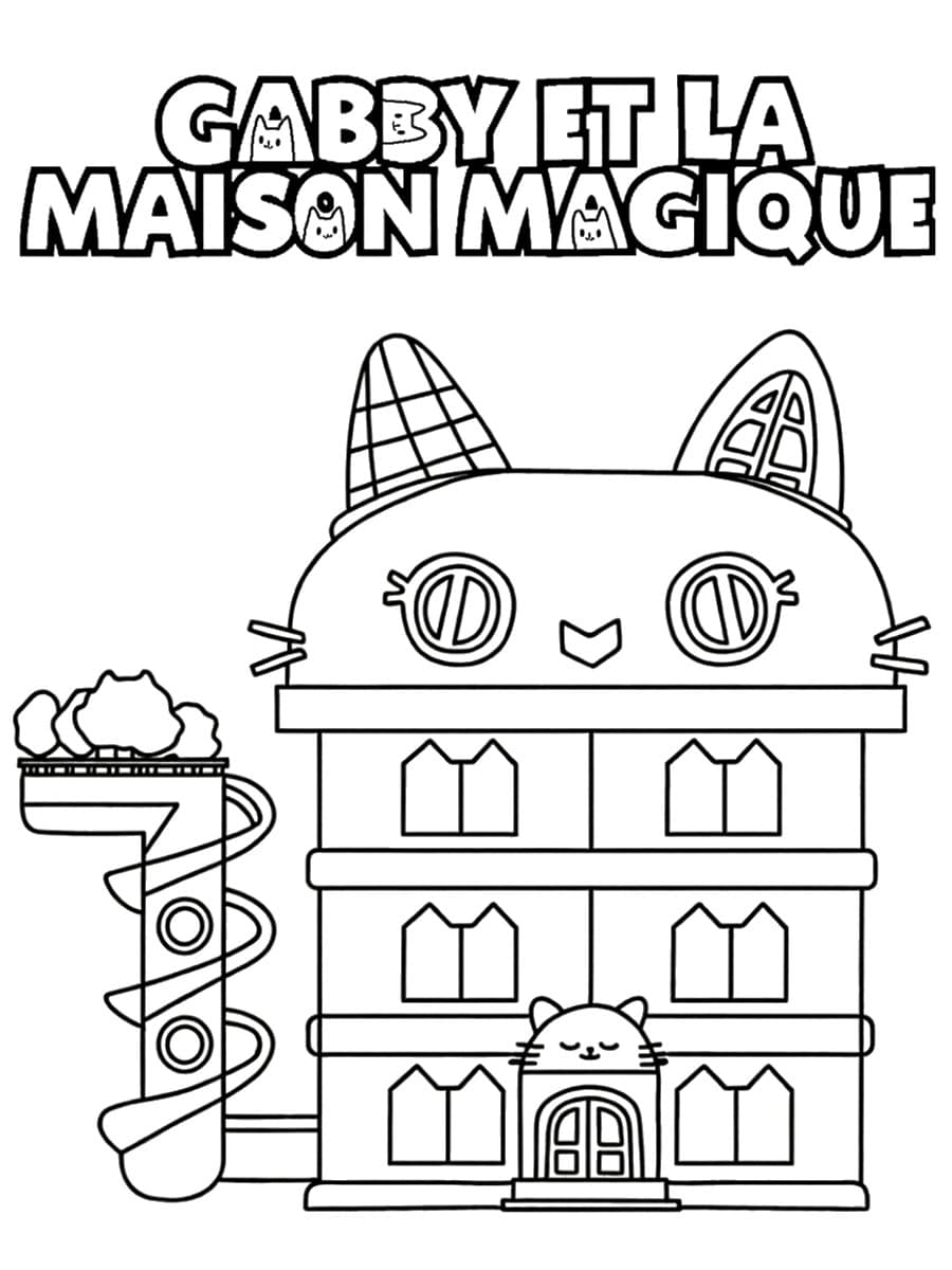 Coloriage Gabby Chat Anniversaire Imprimer gratuit 