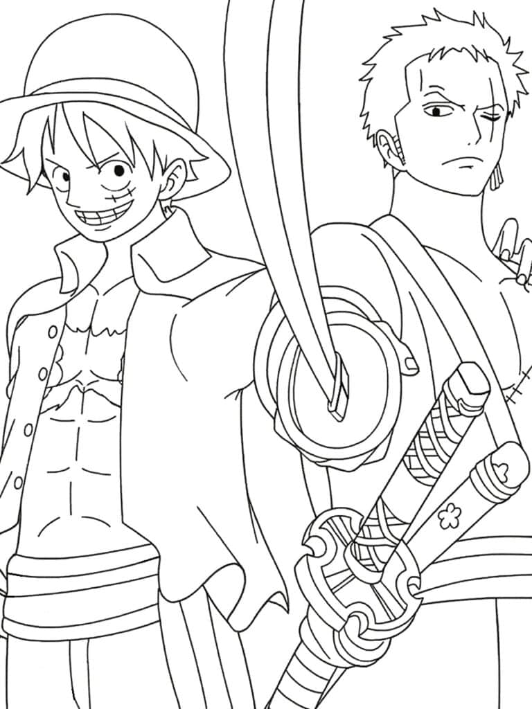 Coloriage One Piece Luffy Et Zoro Imprimer PDF Gratuit Coloriage One Piece Luffy Et Zoro Imprimer PDF Gratuit