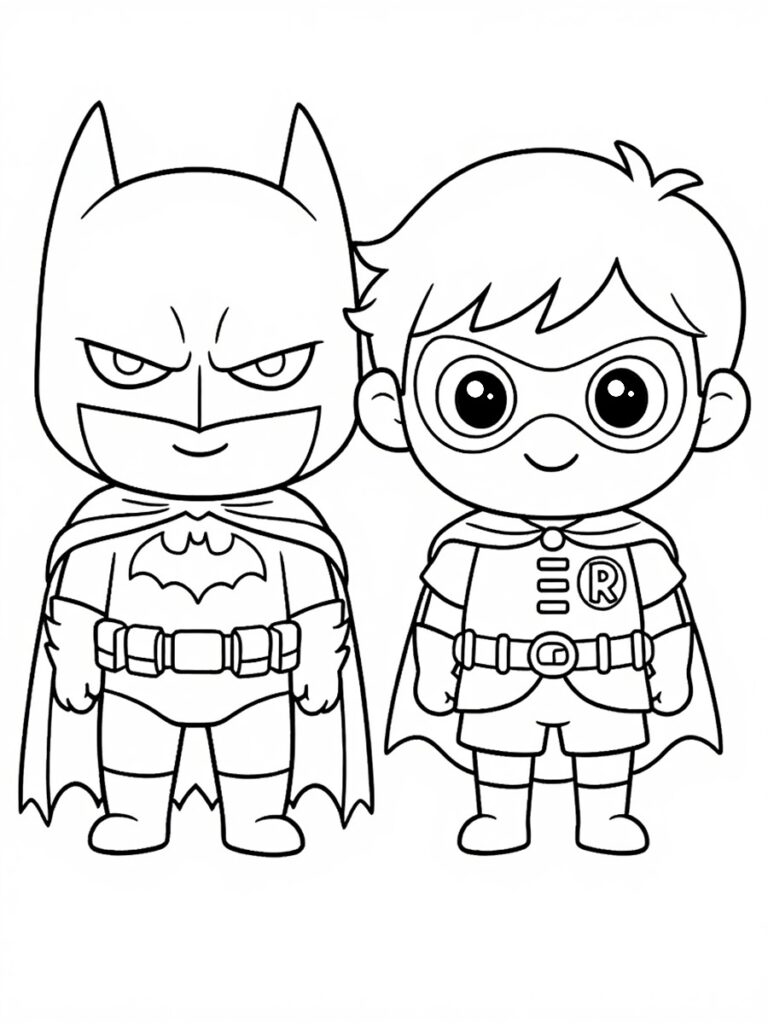 Coloriage Batman et Robin