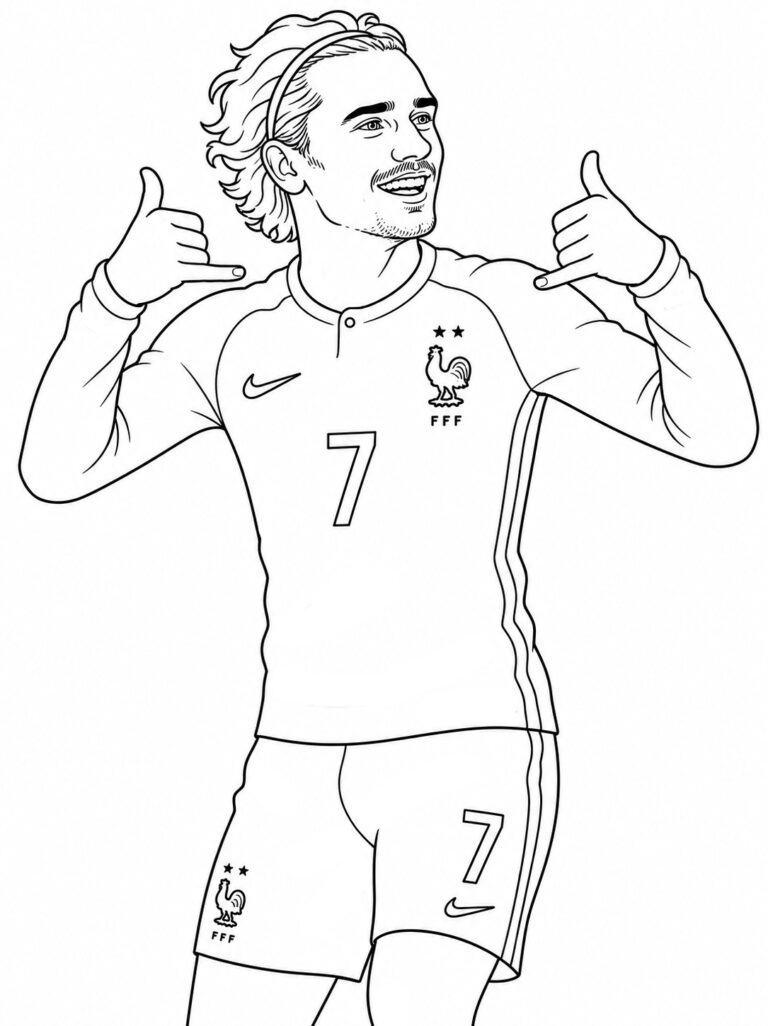 Coloriage Antoine Griezmann
