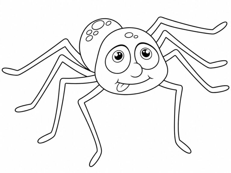 Coloriage araignée mignonne