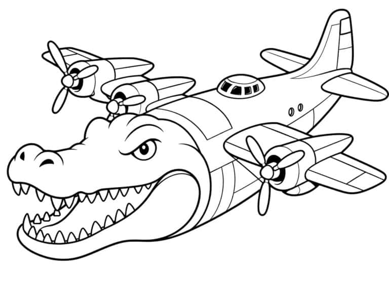 Coloriage Bombardino Cocodrilo