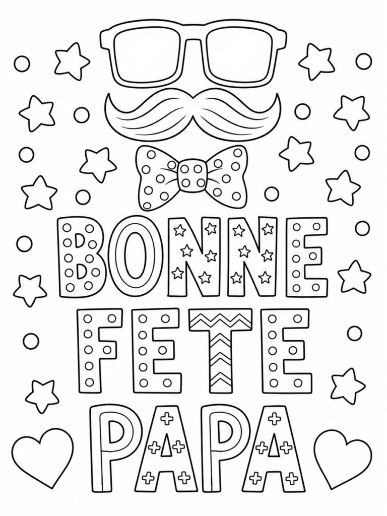 Coloriage Bonne Fete Papanull