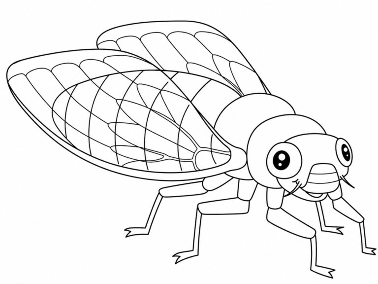 Coloriage cigale