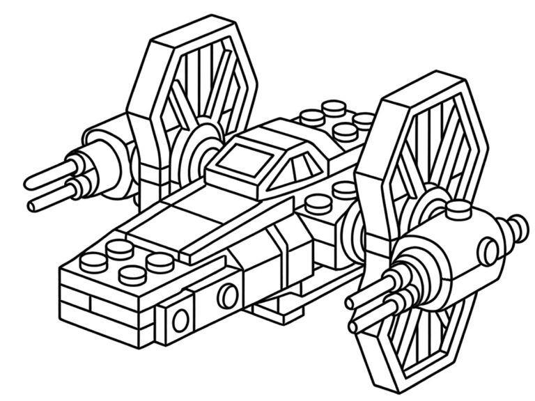 Coloriage LEGO Star Wars vaisseau