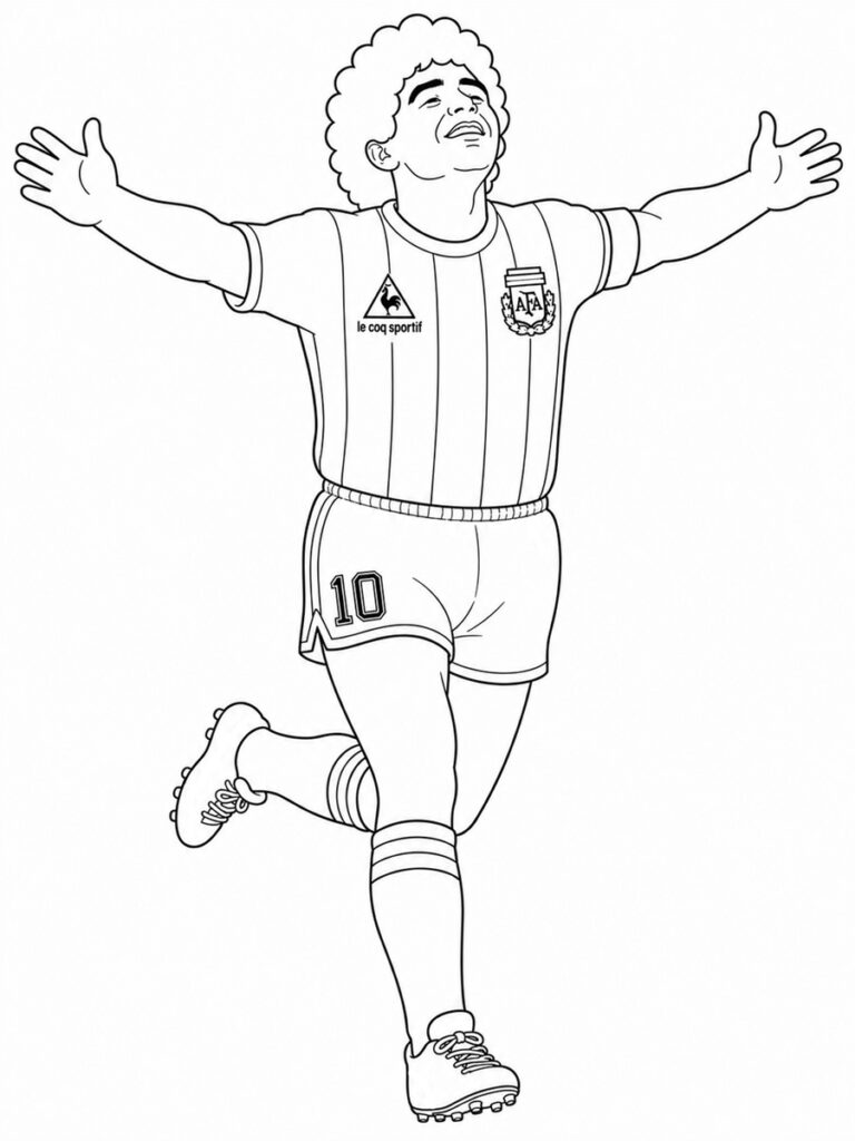Coloriage Maradona