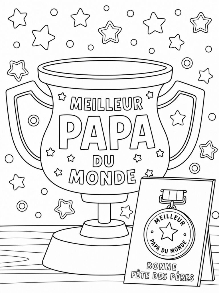 Coloriage meilleur papa du monde
