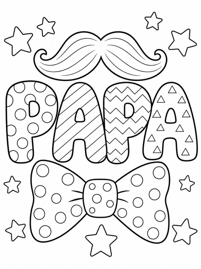 Coloriage mot papa