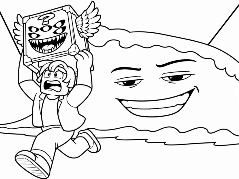 Tsunami brainrot Coloriage tsunami brainrot