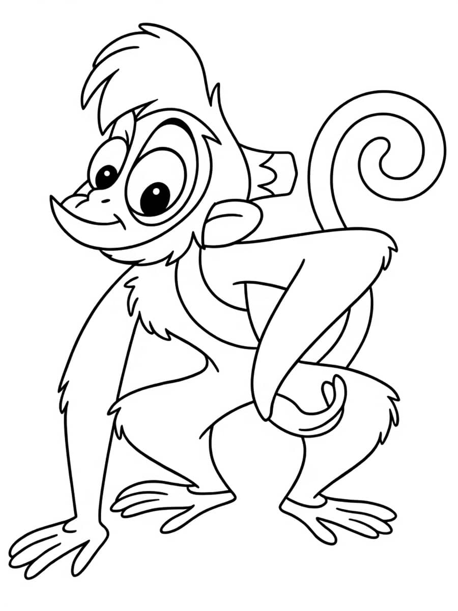Coloriage Abu D Aladdin Imprimer PDF Gratuit 
