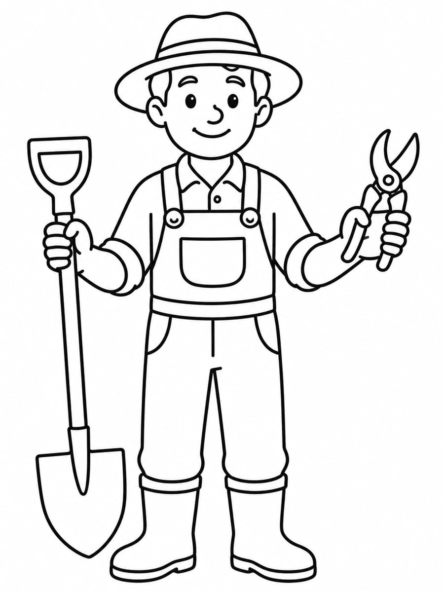 coloriage jardinier coloriage jardinier