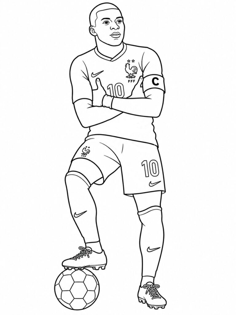 Coloriage Mbappé