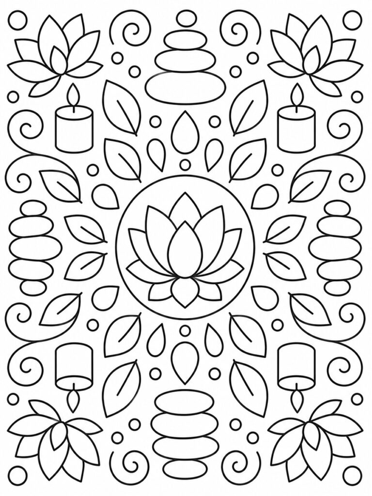 Coloriage mandala zen