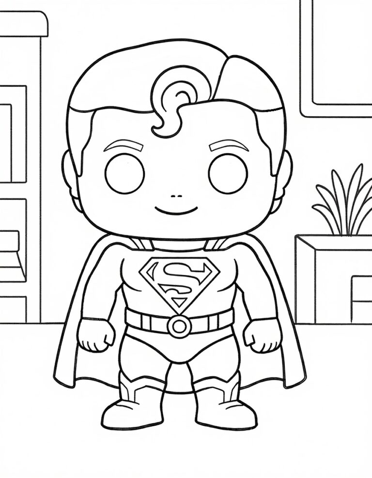 Coloriage Superman Pop