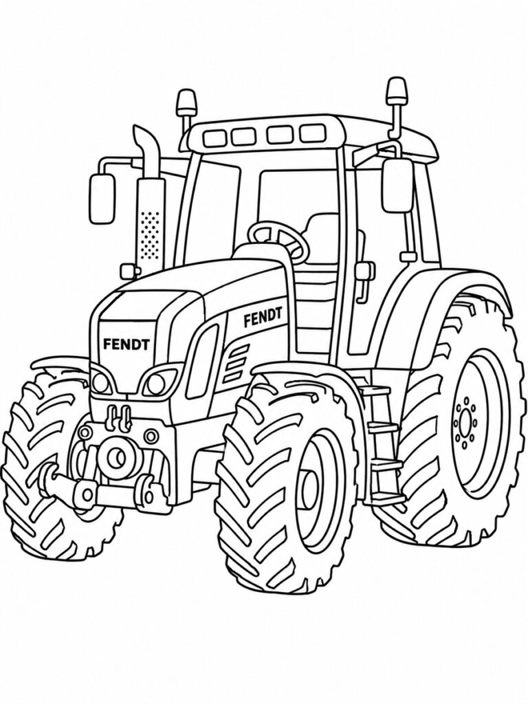 Coloriage tracteur Fendt