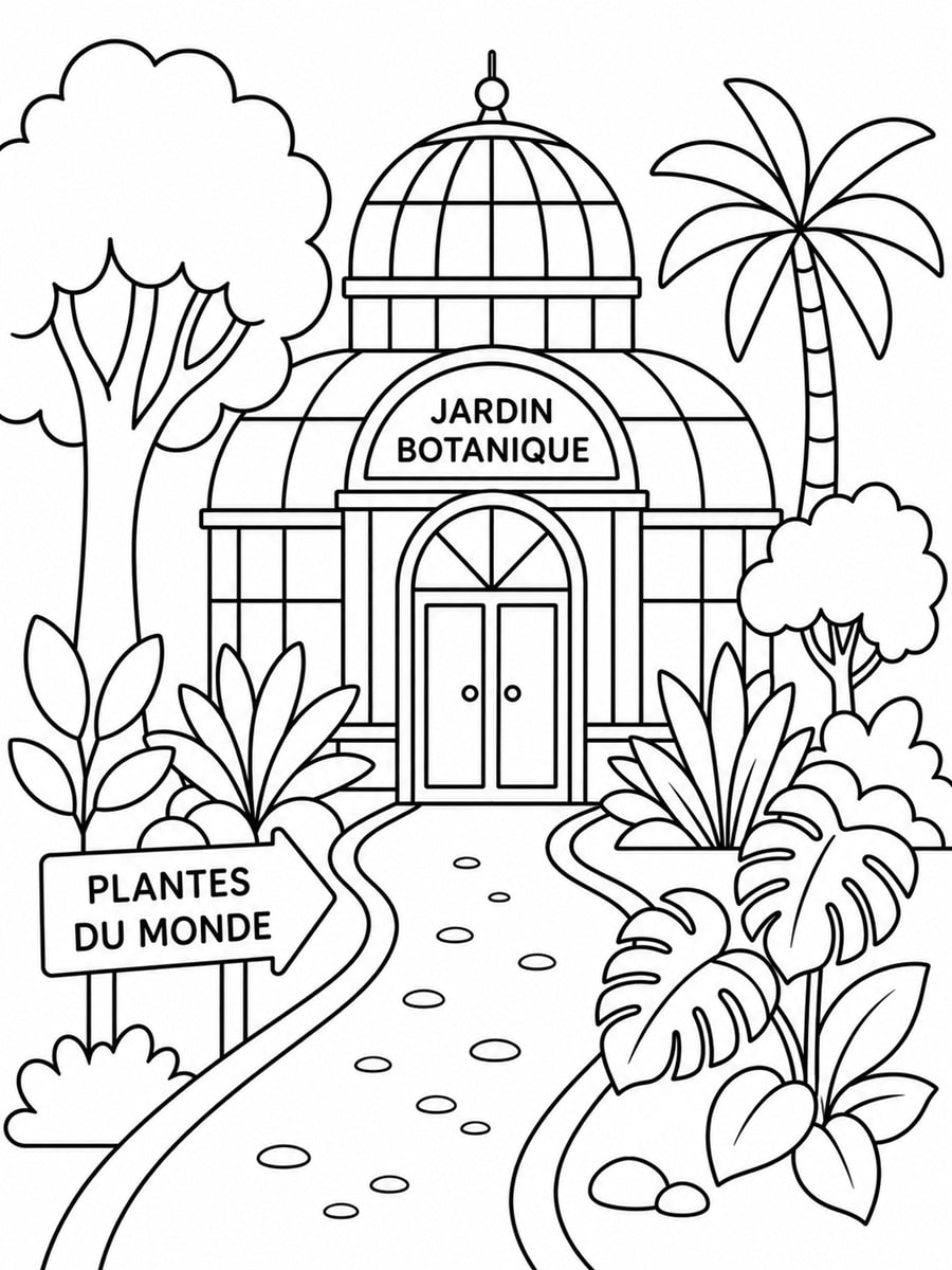 coloriage jardin botanique coloriage jardin botanique